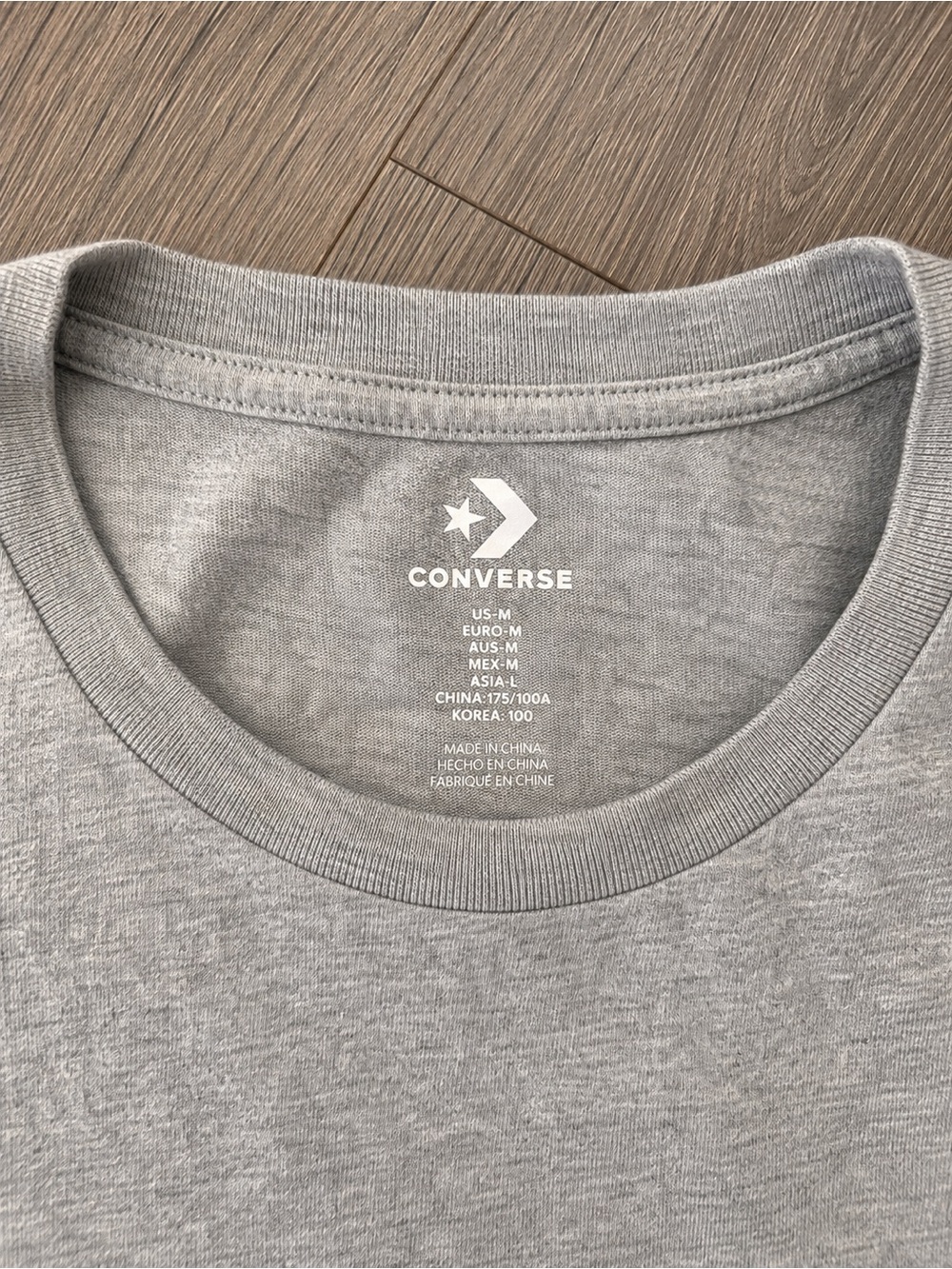 Converse All Star Men’s Medium Gray Graphic T Shirt World Famous Original - Picture 3 of 3